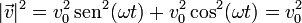 
|\vec{v}|^2 = v_0^2\,\mathrm{sen}^2(\omega t) + v_0^2\cos^2(\omega t) 
=
v_0^2
