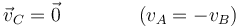 \vec{v}_C = \vec{0}\qquad\qquad (v_A=-v_B)