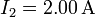 I_2=2.00\,\mathrm{A}