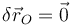 \delta\vec{r}_O=\vec{0}