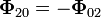 \mathbf{\Phi}_{20}=-\mathbf{\Phi}_{02}