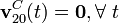 \mathbf{v}_{20}^C(t)=\mathbf{0}\mathrm{,}\, \forall\ t