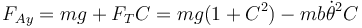 F_{Ay}=mg+F_TC = mg(1+C^2)-mb\dot{\theta}^2C