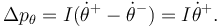 
\Delta p_{\theta} = I(\dot{\theta}^+-\dot{\theta}^-) = I\dot{\theta}^+.
