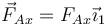 \vec{F}_{Ax}=F_{Ax}\vec{\imath}_1