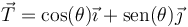 \vec{T}=\cos(\theta)\vec{\imath}+\mathrm{sen}(\theta)\vec{\jmath}