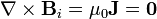 \nabla\times\mathbf{B}_i=\mu_0\mathbf{J}=\mathbf{0}