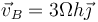 \vec{v}_B = 3\Omega h\vec{\jmath}