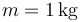m=1\,\mathrm{kg}\,