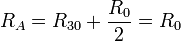 R_{A}=R_{30}+\frac{R_0}{2}=R_0