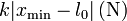 k|x_\mathrm{min}-l_0|\,(\mathrm{N})
