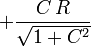 +\dfrac{C\,R}{\sqrt{1+C^2}} 