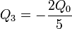Q_3 = -\frac{2Q_0}{5}