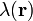\lambda(\mathbf{r})