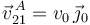 
\vec{v}^{\,A}_{21} = v_0\,\vec{\jmath}_0
