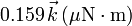 0.159\,\vec{k}\,\mathrm{(\mu N\cdot m)}