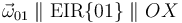 \vec{\omega}_{01}\parallel\mathrm{EIR\{01\}} \parallel OX\,