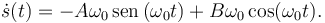 
\dot{s}(t) = -A\omega_0\,\mathrm{sen}\,(\omega_0t) + B\omega_0\cos(\omega_0t).
