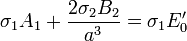 \sigma_1A_1+\frac{2\sigma_2B_2}{a^3}=\sigma_1E'_0