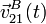 \vec{v}^{B}_{21}(t)