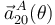 \vec{a}^{\,A}_{20}(\theta)\,