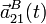 \vec{a}^{B}_{21}(t)