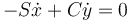 -S\dot{x}+C\dot{y}=0