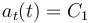 \,a_t(t)=C_1\,