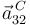 \vec{a}^{\, C}_{32}\,