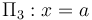 \displaystyle \Pi_3:x=a