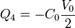 Q_4 = -C_0\frac{V_0}{2}