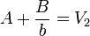 A + \frac{B}{b} = V_2