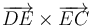 \,\overrightarrow{DE}\times\overrightarrow{EC}\,