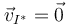 \vec{v}_{I^{*}}=\vec{0}\,