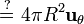 \stackrel{?}{=}\ 4\pi R^2\mathbf{u}_\theta