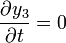 \frac{\partial y_3}{\partial t} = 0