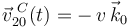 \vec{v}^{\,\, C}_{20}(t)=-\,v\,\vec{k}_0\,