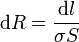 \mathrm{d}R= \frac{\mathrm{d}l}{\sigma S}