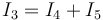 I_3 = I_4+I_5\,