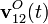 \displaystyle\mathbf{v}_{12}^O(t)