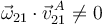 \vec{\omega}_{21}\cdot\vec{v}^{\,A}_{21}\neq 0