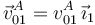 \vec{v}^{A}_{01}=v^{A}_{01}\,\vec{\imath}_1\,