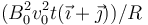 (B_0^2 v_0^2 t(\vec{\imath}+\vec{\jmath}))/R