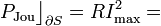 P_\mathrm{Jou}\big\rfloor_{\partial S}=R I_\mathrm{max}^2=