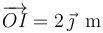 
\overrightarrow{OI}=2\,\vec{\jmath}\,\,\,\mathrm{m}
