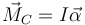 \vec{M}_C = I\vec{\alpha}\,