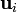 \mathbf{u}_{i}
