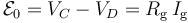 \mathcal{E}_0=V_C-V_D=R_\mathrm{g}\!\ I_\mathrm{g}