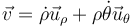 \vec{v}=\dot{\rho}\vec{u}_\rho+\rho\dot{\theta}\vec{u}_\theta